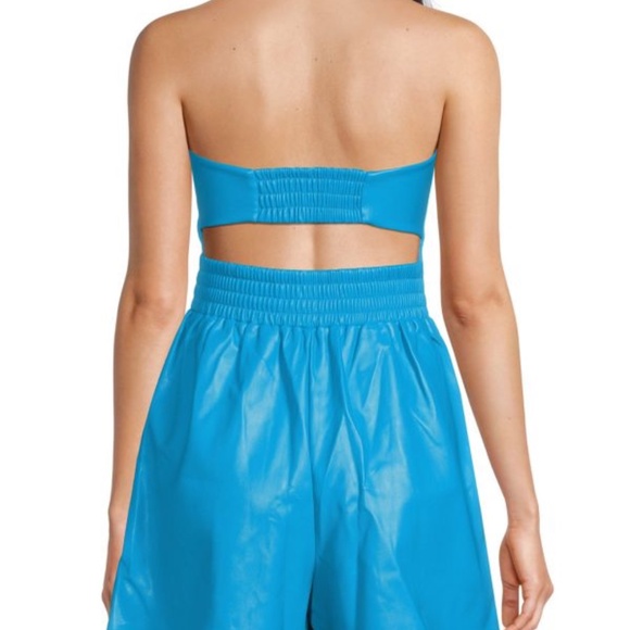 SUSANA MONACO Faux Leather Cutout Romper - Picture 2 of 9